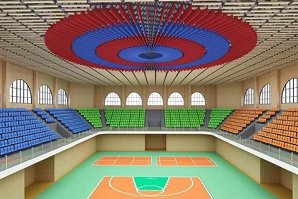 成都實驗中學體育館吸聲體案例