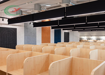 空間吸聲體創造寧靜舒適的學習環境