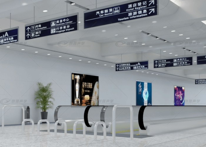 機場過道中的高效無縫吸音板應用