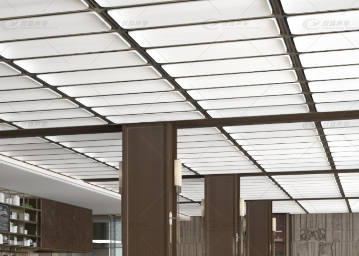 高檔餐廳能吸聲降噪的格子天花吊頂