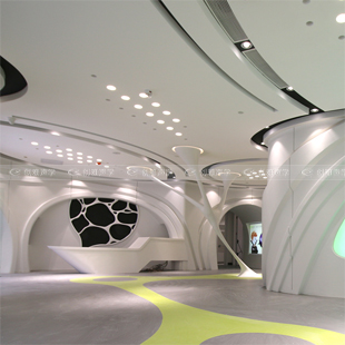 GRG石膏造型前臺接待大廳