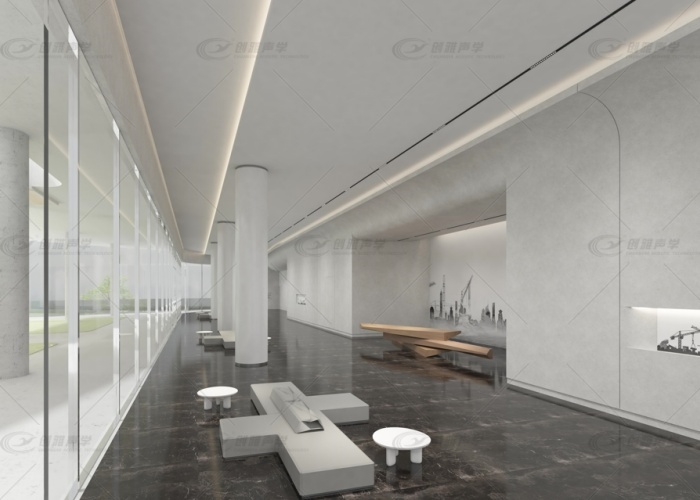 博物館采光中庭走廊